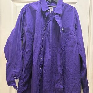 Men's Purple Button-Up western cinch shirt